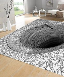 Personalized 3D Swirl Optical Illusion Rug For Pshychedemic Décor
