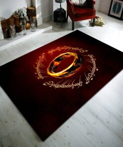 Personalized Lord Of The Rings Vortex Illusion Area Rug