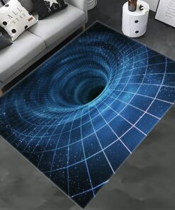 3D Galaxy Vortex Optical Illusion Area Rug