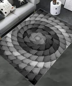 Triangle 3D Shapes VortexIllusion Rug For Living Room Bedroom
