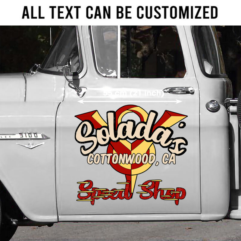 Custom V8 Car Side Decals And Graphics Set 2 Pcs Dingmun