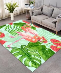 Tropical Flamingos GWBJ14976 Carpet, Area Rug, Large Floor Mat For Living Room Bedroom Playroom