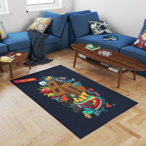 80s Game Art Arcade Style Area Rug Dingmun