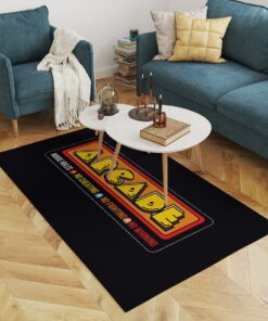 House Rules No Cheating No Fighting No Whining 80s Arcade Area Rug Floor Carpet