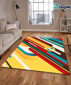 Creative 70s Abstraction With Designed Shapes Illustration Area Rug