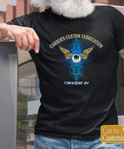 Blue Flying Eye Ball Pinstriping T Shirts