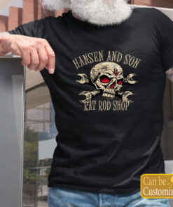 Hot Rod Garage Skull Custom T Shirts