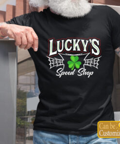 Lucky Speed Shop Personalized Pinstripe Lettering T Shirts