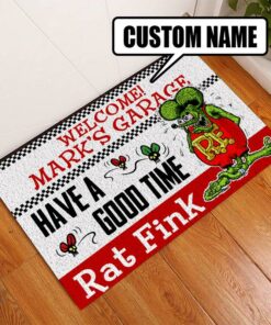 Personalized Rat Fink Have A Good Time Door Mat