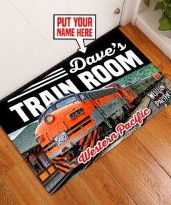 Personalized Welcome Sp Southern Pacific Station Door Mat