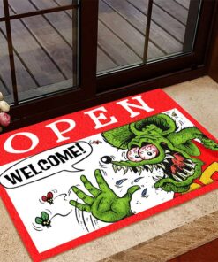 Rat Fink Open Welcome Door Mat