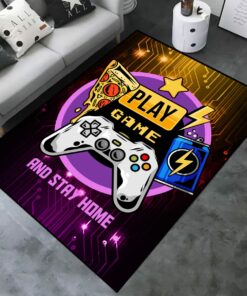 3D Printed Large Game Area Rugs for Boys' Bedroom and Living Room Décor