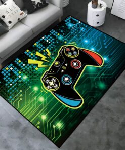Large 3D Gamer Carpet Decor Game Area Rugs for Boys' Living Room and Bedroom