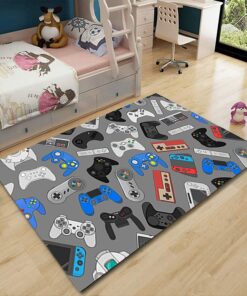 Non-Slip 3D Gaming Carpet for Boys Bedroom or Living Room Area Rug
