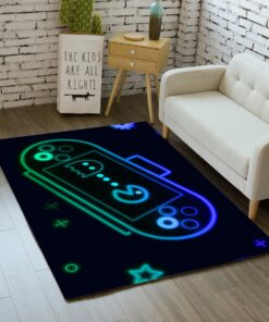 Pacman Anime Gamepad Area Rug for Kids Living Room or Bedroom