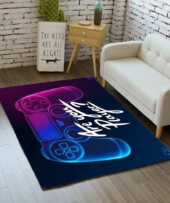 3D Gamer Carpet with Large Area Printed Gamepad Living Room Mat for Gaming Girls