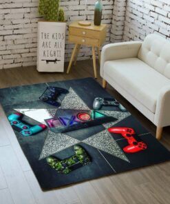 3D Printed Gamepad Area Rugs for Boys' Bedroom and Living Room Décor