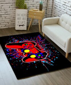 Red Game Controller Area Rugs for Living Room and Bedroom Floor Mat