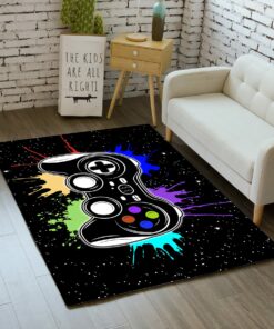 Cool Cartoon Gamer Carpet for Boys Bedroom or Living Room Floor Mats